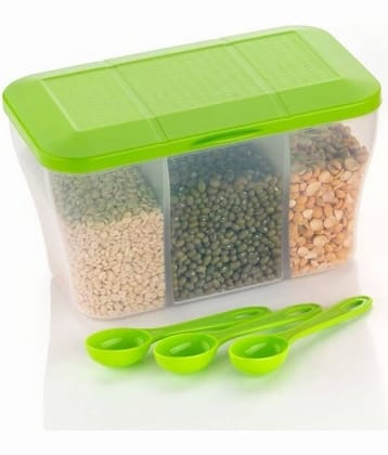 MAGICSPOON Plastic Green Multi-Purpose Container ( Set of 1 )
