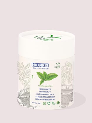 Two Leaf One Bud Nilgris Blue Tea - Teasane - Mint 25 Gms