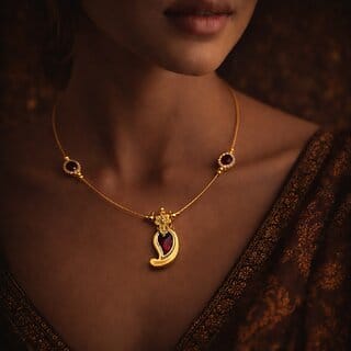 Invisible Chain 1 Layer, Red and Gold  Colour, 1 Qty
