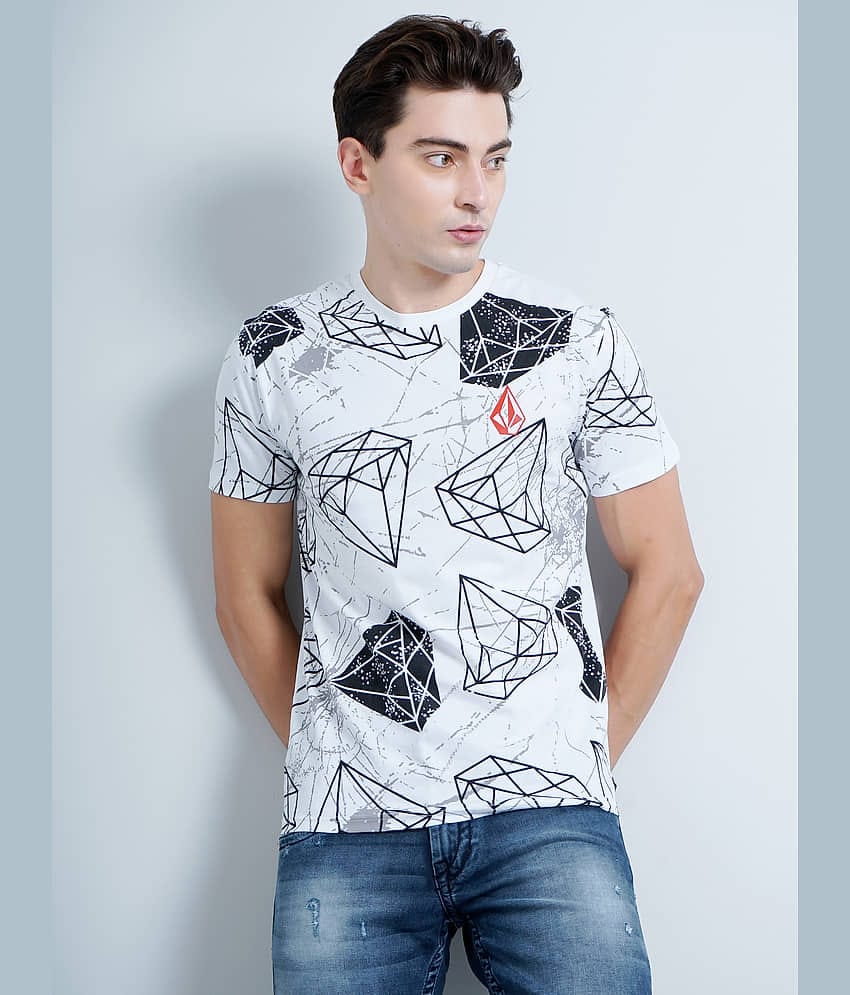 Paul Street Pack of 1 Cotton Slim Fit Men's T-Shirt ( White )