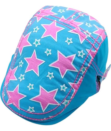 Zacharias Unisex Kids Cotton Beret Golf Cap jk-08 (Blue_2-6 Years) (Pack of 1)