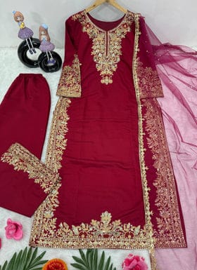 Beautiful Party Wear Top Pent And Dupatta With Hand Work Beautiful Party Wear Top Pent And Dupatta With Hand Work