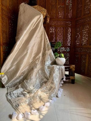 PURE LILEN RAGA TISHU SAREE