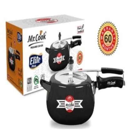 Mr Cook By United Metalik Elite Plus Aluminium Induction Base Hard Anodised Pressure Cooker