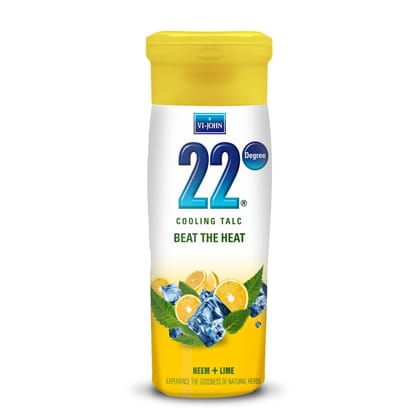 VI-JOHN 22 Degree Cooling Ayurvedic Talc Beat The Heat(Neem+Lime) 100g (Pack of 12) VI-JOHN 22 Degree Cooling Ayurvedic Talc Beat The Heat(Neem+Lime) 100g (Pack of 12)