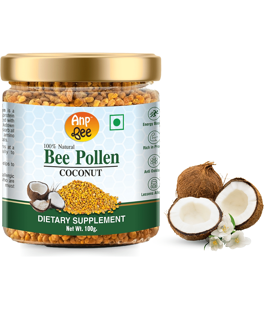 ANP BEE - Pure Natural Coconut Bee Pollen Granules Plant Protein Powder ( 1 gm Crunchy Coconut )