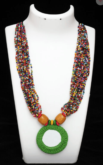 Sahaj Pendant Series Mirror Bead Clump Necklace