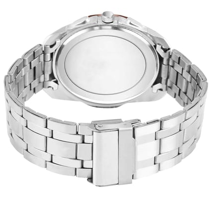 Brown & Silver Dummy Chronograph Metal Analog Watch for Men LR116