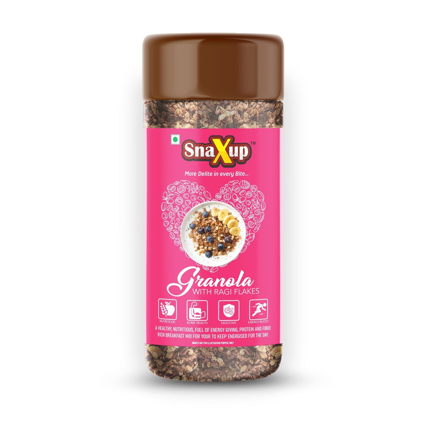 SnaXup Granola With Ragi Flakes 275Gm
