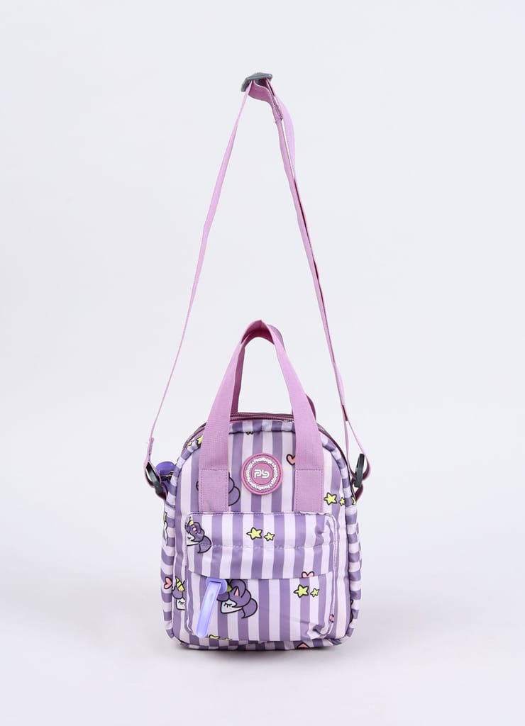 PB Pearlbags Soft Crossbody Shoulder Or Hand Bag or Sling bag Water Resistant Anti Fall Stationery Storage Bag Handbag Clutch Bag Sweet Birthday Gift For 5-10 Years Children Students Girls