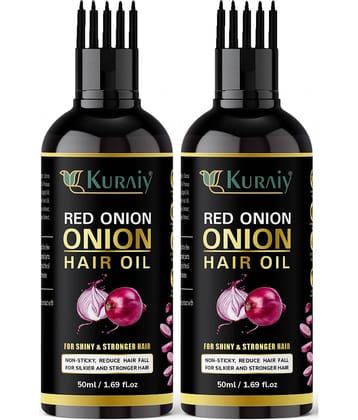 KURAIY ONION All Type of Hair Problem Herbal Anti Dandruff Hair Oil 50 ML Hair Oil PACK OF 2