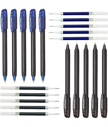 Pentel EnerGel 0.7mm Metal Tip (EnerGel Pen Blue 5, Black 5 & LR7 Refill Blue 5, Black 5)