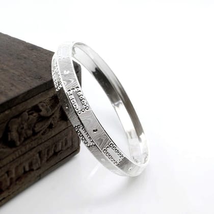 999 Sterling Silver Men's Bangle pure silver Bracelet-Dia 6 CM (Circ 7.42 Inch)