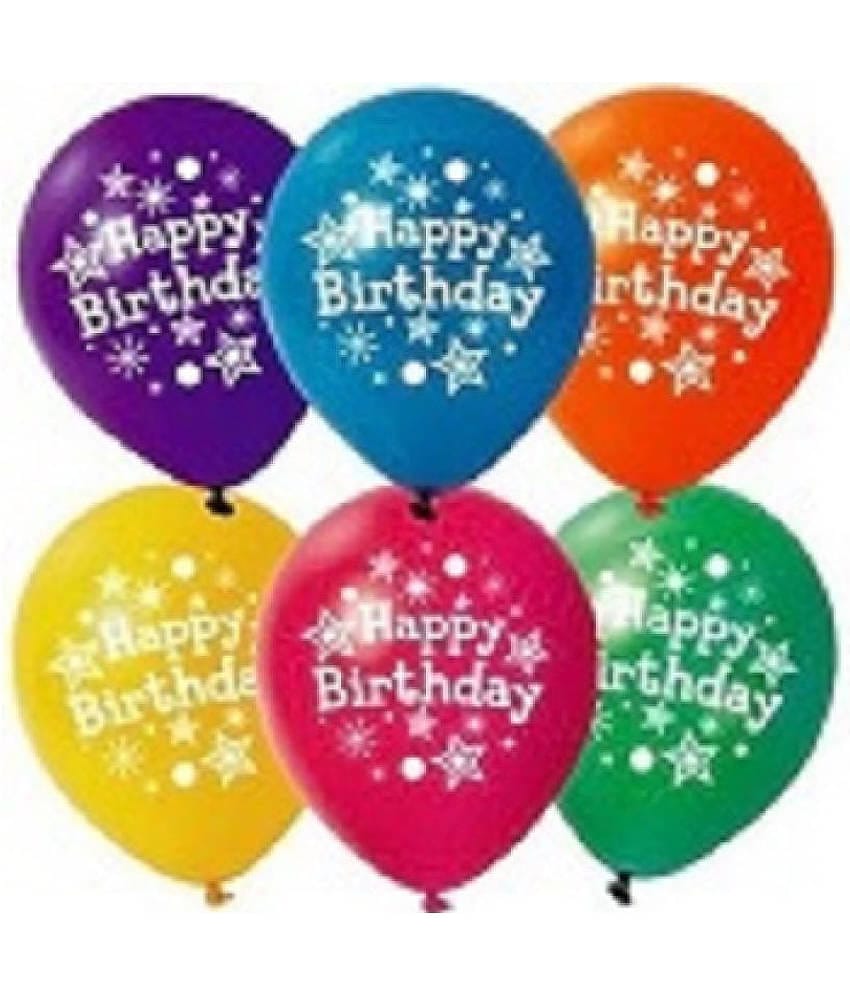 30 Happy Birthday Printed Balloon (MultiColor)