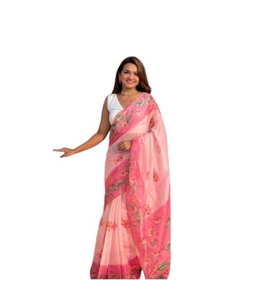 DARSHANS Women's Linen Printed Saree With Unstitched Blouse 5.5Mtr (Pink)-PID65202 DARSHANS Women's Linen Printed Saree With Unstitched Blouse 5.5Mtr (Pink)-PID65202