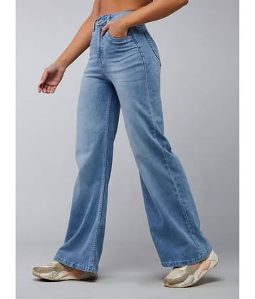 Dolce Crudo - Blue Denim Wide Leg Women's Jeans ( Pack of 1 )