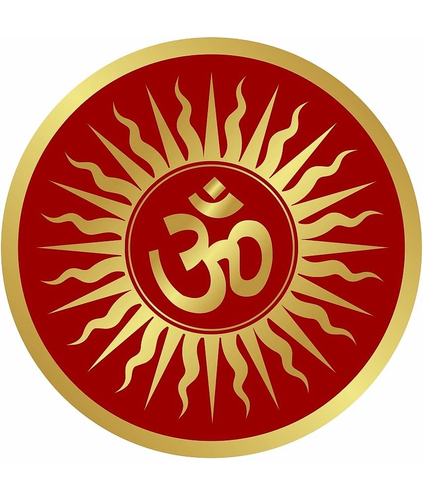 Asmi Collection Beautiful Om in a Circle Wall Sticker ( 60 x 60 cms )