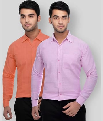DESHBANDHU DBK - Multicolor Cotton Regular Fit Men's Formal Shirt (Pack of 2)