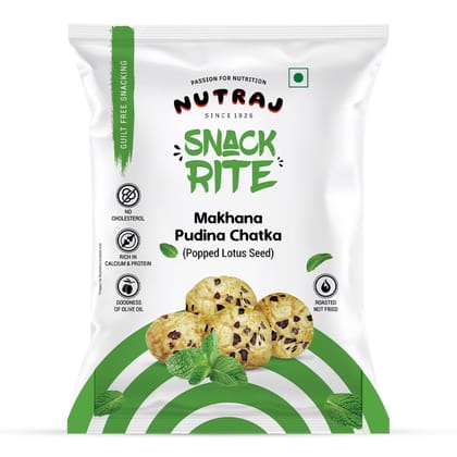 Nutraj Snackrite Flavoured Makhana Pudhina Chatka 15gm Nutraj Snackrite Flavoured Makhana Pudhina Chatka 15gm