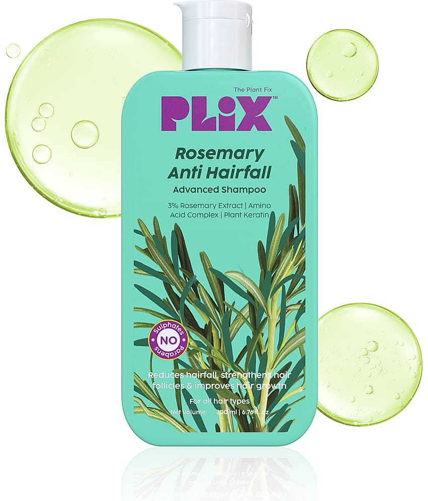 Plix Rosemary Advanced Anti Hair Fall Shampoo for Reducing Hair Loss & Breakage(200 ml)