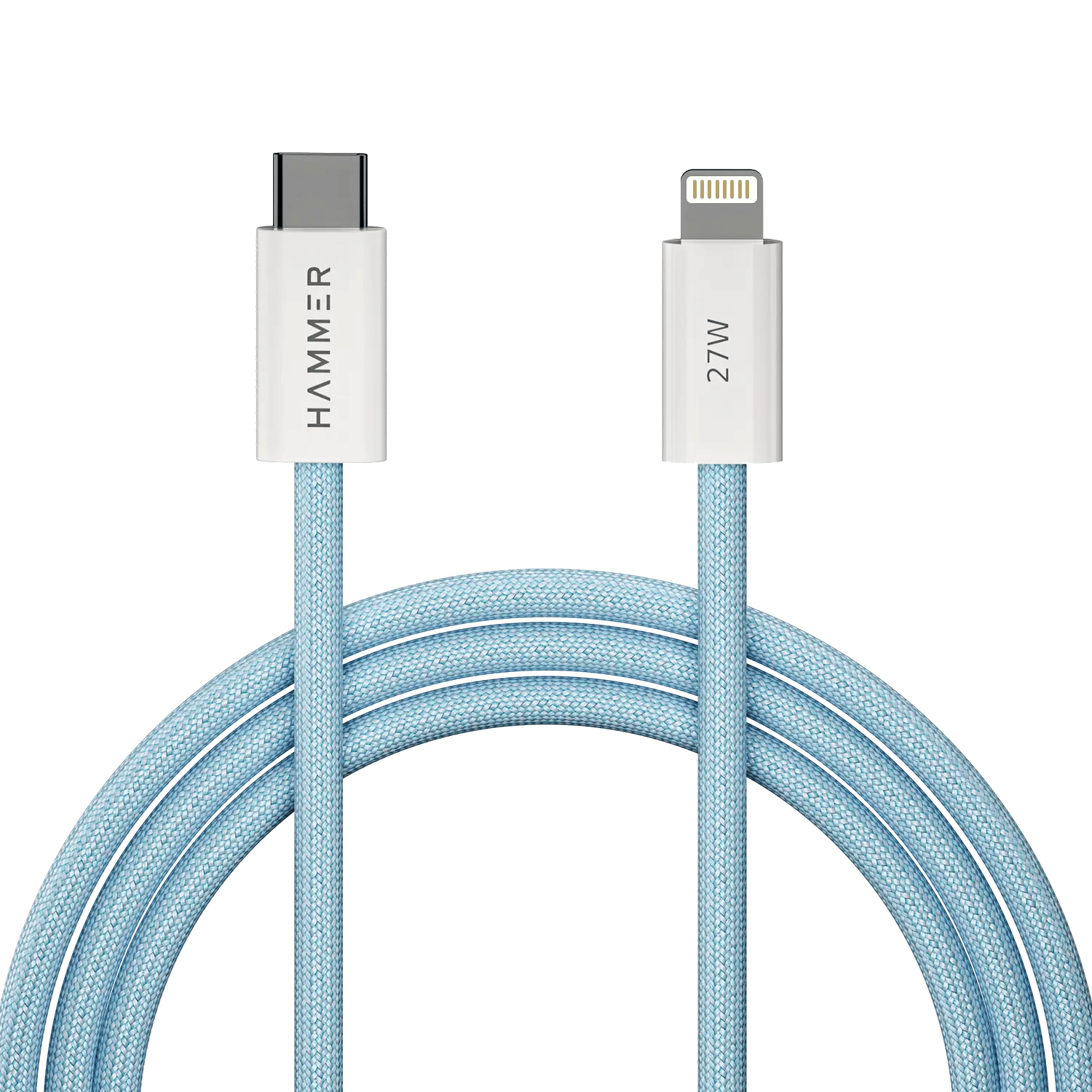 Hammer 27W Fast Charging Type-C to Lightning Cable with 8 pins, pure copper for all Apple Devices(Inc iPad)