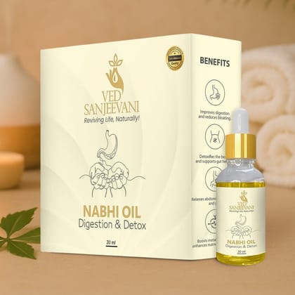 Ved Sanjeevani 30ML Ayurvedic Nabhi Oil for Digestion & Detox (30ML / 1 Pc)