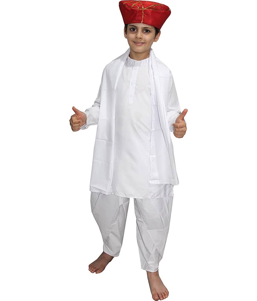 Kaku Fancy Dresses Bal Gangadhar Tilak Costume for Republic Day & Independence Day | National Hero Lokmanya Tilak Freedom Fighter Fancy Dress For Kids - 7-8 Years
