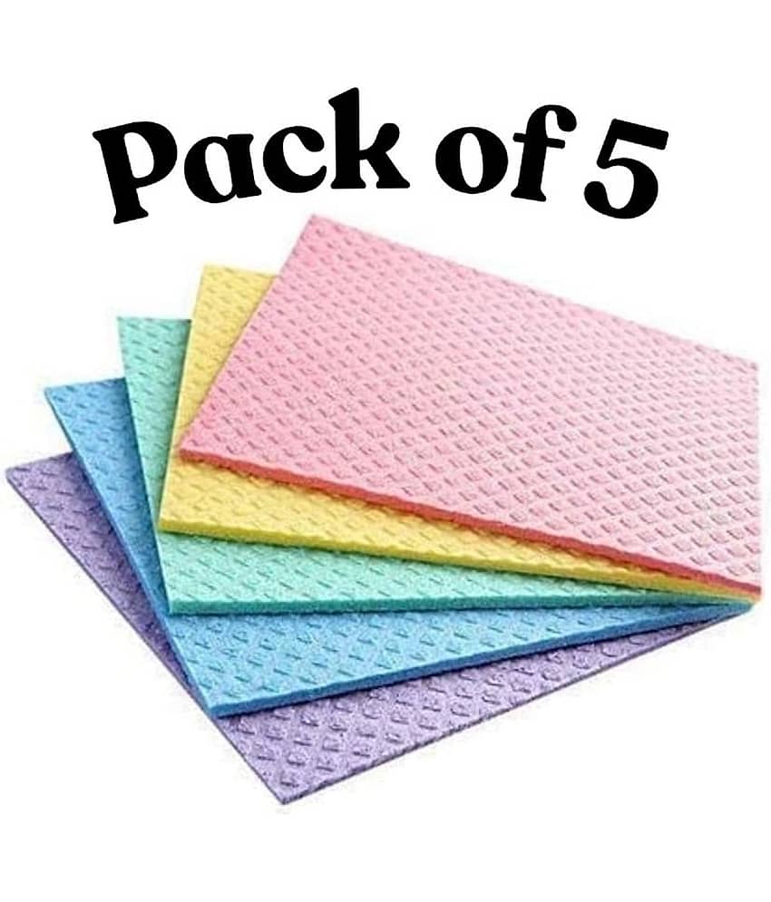 GjshopHome & Kitchen Multipurpose Use Wet and Dry Microfiber, Sponge Cleaning Cloth