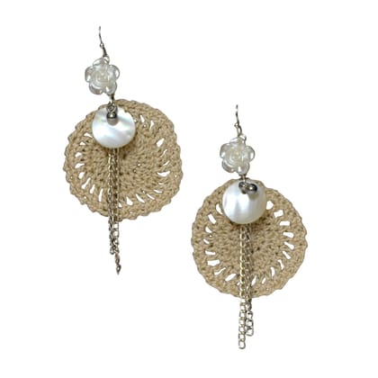 TrendyCraft Crochet Shell Dangler Earrings TrendyCraft Crochet Shell Dangler Earrings