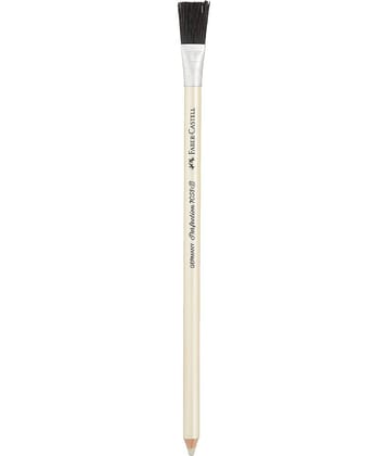 FABER CASTELL PERFECTION ERASER PENCIL WITH WHITE ERASER AND BRUSH  PACK OF 3