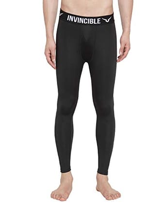 Invincible Men’s Pro Compression Performance Leggings-Black / S