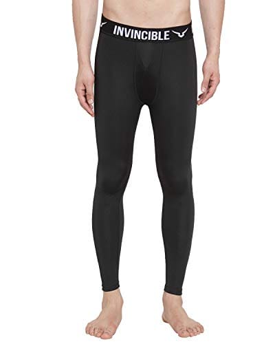 Invincible Men’s Pro Compression Performance Leggings-Black / S