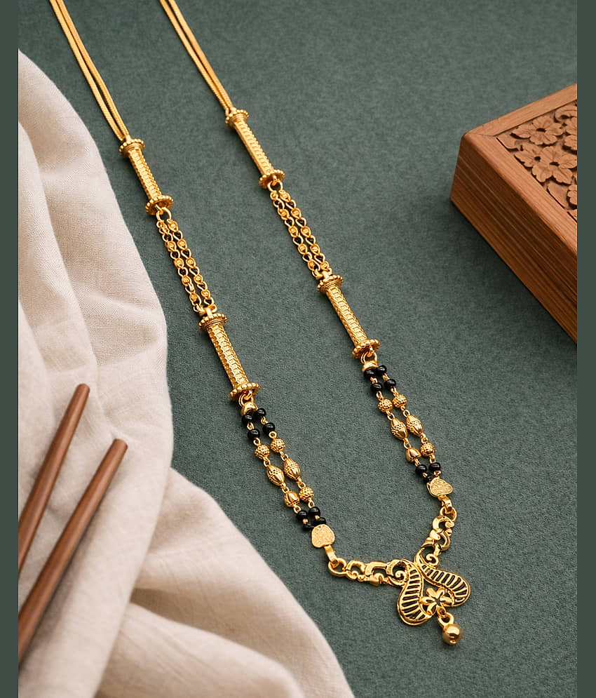 shankhraj mall Golden Mangalsutra ( Pack of 1 )