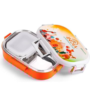 Oliveware Snacky Stainless Steel Lunch Box (Pack of 1)