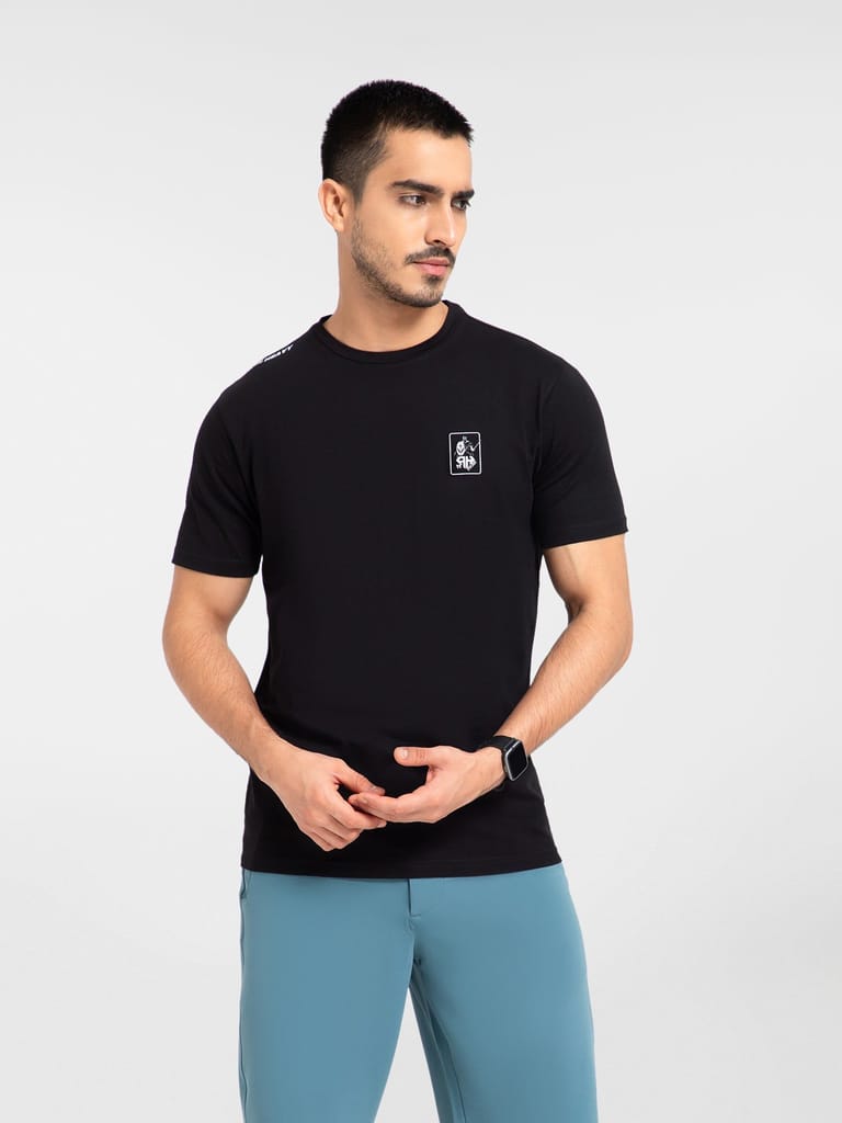 AH Black Round Neck (Cotton)