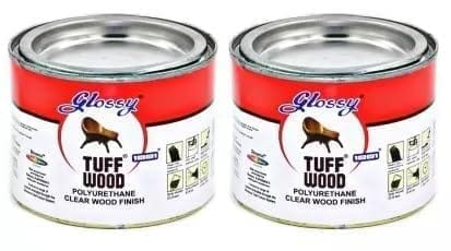 Glossy Tuff Wood Polyurethane Clear Wood Finish, Interior and Exterior Surface Protection, 200 ml, Pack of 2 Glossy Tuff Wood Polyurethane Clear Wood Finish, Interior and Exterior Surface Protection, 200 ml, Pack of 2