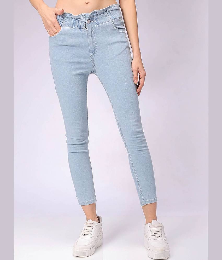 Freehand - Light blue Cotton Blend Slim Fit Women's Jeans ( Pack of 1 )