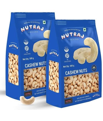 Nutraj W320 Cashew Nuts 1 Kg (500g X 2), Plain Kaju 1 Kg