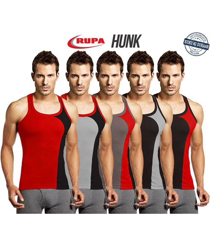 Rupa Multi Sleeveless Vests Pack of 5
