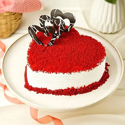 Red Velvet Heart Cake Half Kg Red Velvet Heart Cake Half Kg