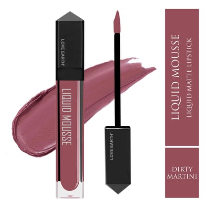 Love Earth Liquid Mousse Lipstick - Dirty Martini Matte Finish Love Earth Liquid Mousse Lipstick - Dirty Martini Matte Finish