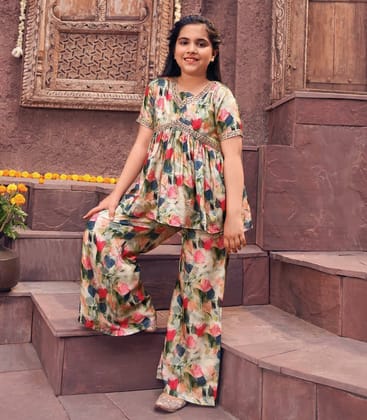 Multicolor Floral Printed Co -ords Set-MULTI COLOUR / 24