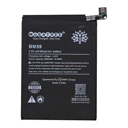 Mobatree BN59 Original Mobile Battery for Xiaomi Redmi Note 10, redmi Note 10 Pro, redmi Note 10S, 5000mAh (6 months Guarantee)