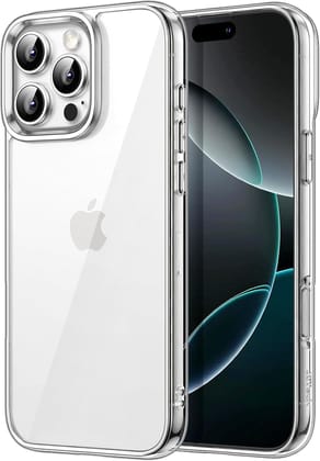 JGD PRODUCTS for iPhone 16 Pro max Premium Transparent Hybrid Soft Slim Dust Proof Back Case Cover with Camera Protection JGD PRODUCTS for iPhone 16 Pro max Premium Transparent Hybrid Soft Slim Dust Proof Back Case Cover with Camera Protection - Transpar