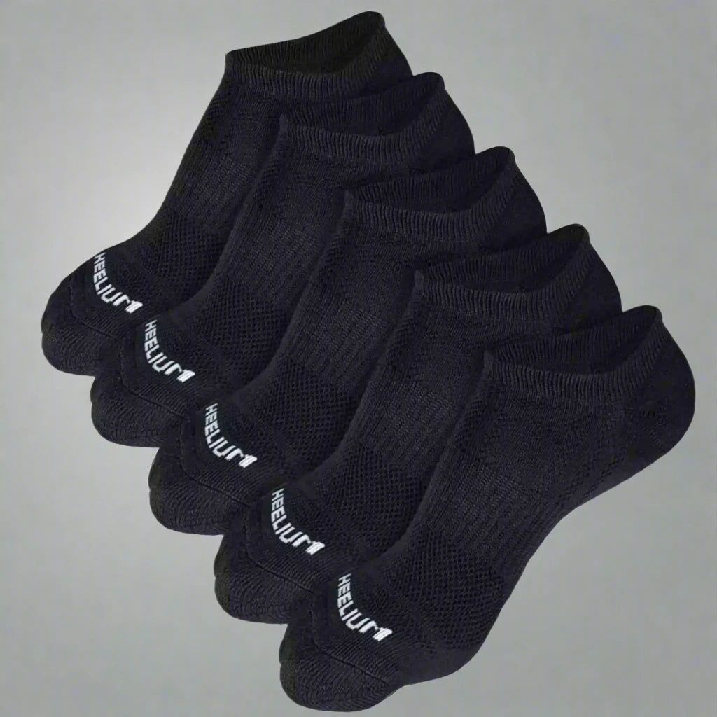 Heelium Bamboo Zero Socks for Men - 5 Pairs-Black | Black | Black | Black | Black