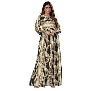 SARINKU Gown Nida Fabric Dress for Women Stylish Ethnic Gown Long One Piece for Girls & Women