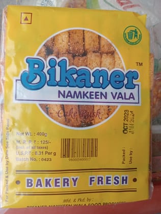 Bikaner namkeen vala cake rusk 