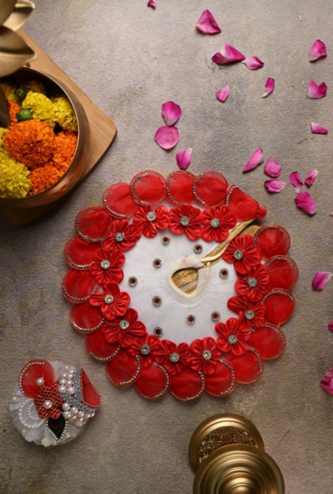 Laddu gopal dress (red)