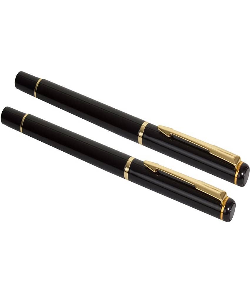 Auteur - Black Medium Line Fountain Pen ( Pack of 2 )