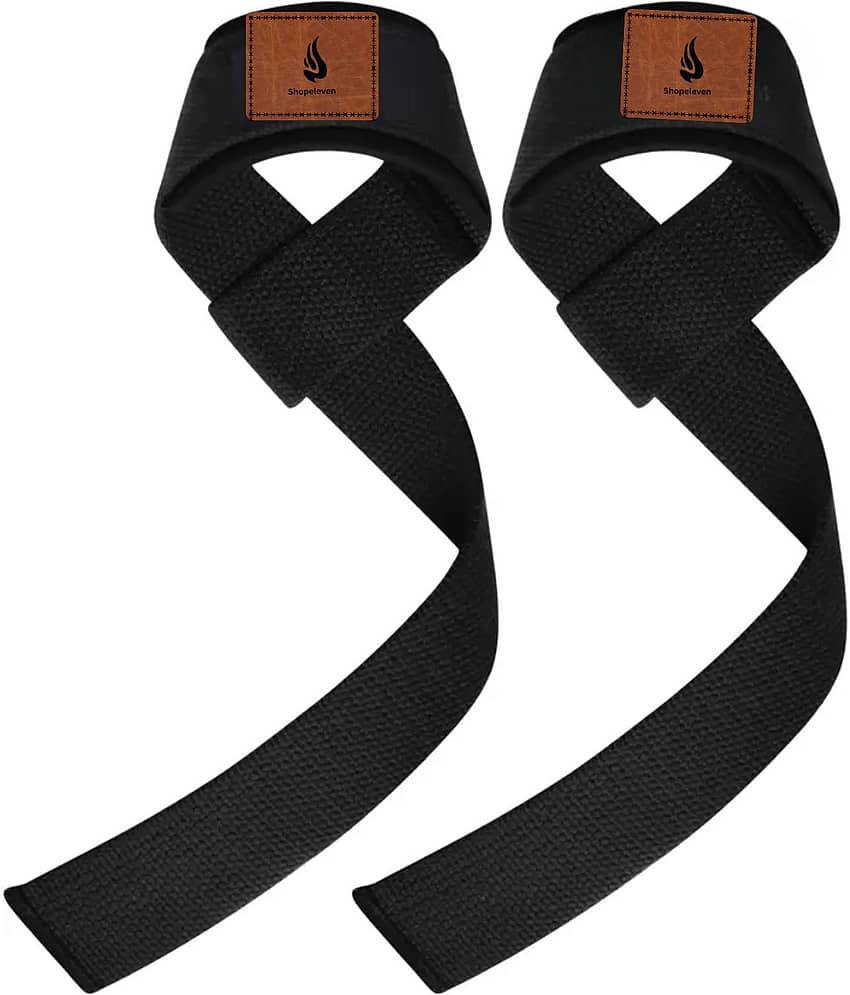Shopeleven Black Cotton Wrist Wrap ( Pack of 2 )